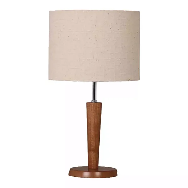 Abajur 37xØ20cm Madeira e Tecido - 5L Trevisan 988