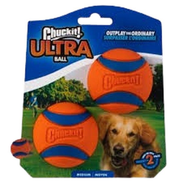 Chuckit! Ultra Ball – 2 unidades – tamanho Médio.