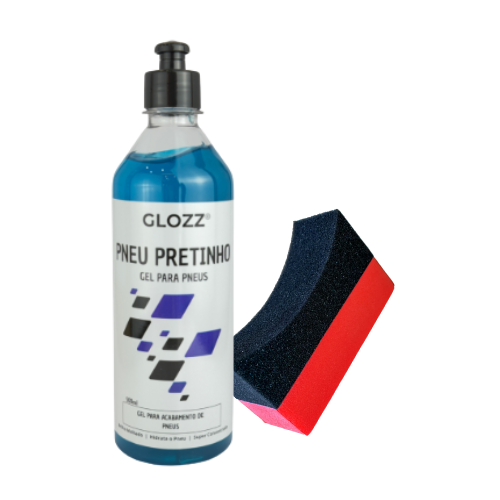 Pneu Pretinho 500ml - Gel para Pneu + Aplicador de Pneu Pretinho