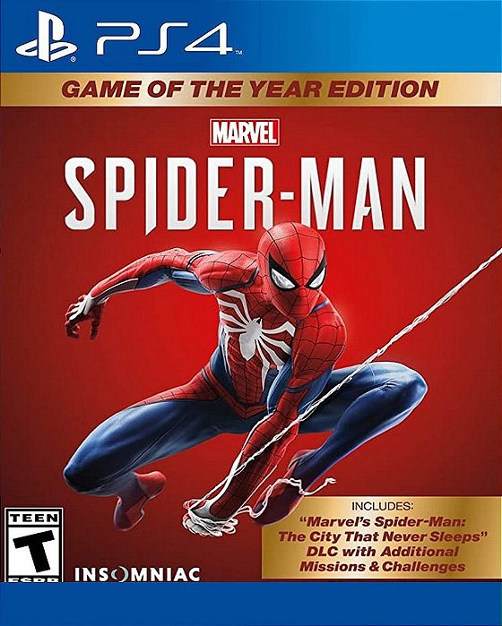 Marvels Spider-Man Game of the Year Edition PS4 Mídia Digital