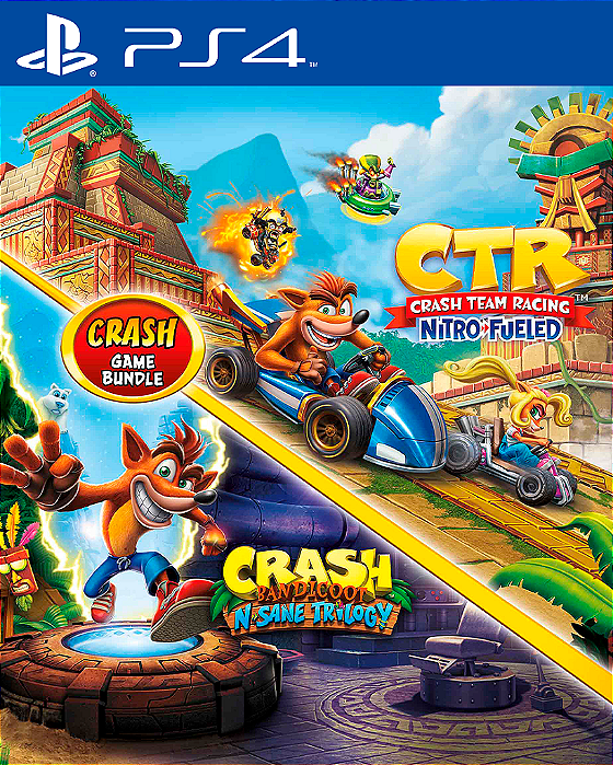 Crash Bandicoot N. Sane Trilogy + CTR Nitro-Fueled PS4 Mídia Digital