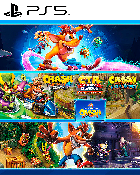 CRASH BANDICOOT PACOTE CRASHVERSÁRIO PS5 MÍDIA DIGITAL