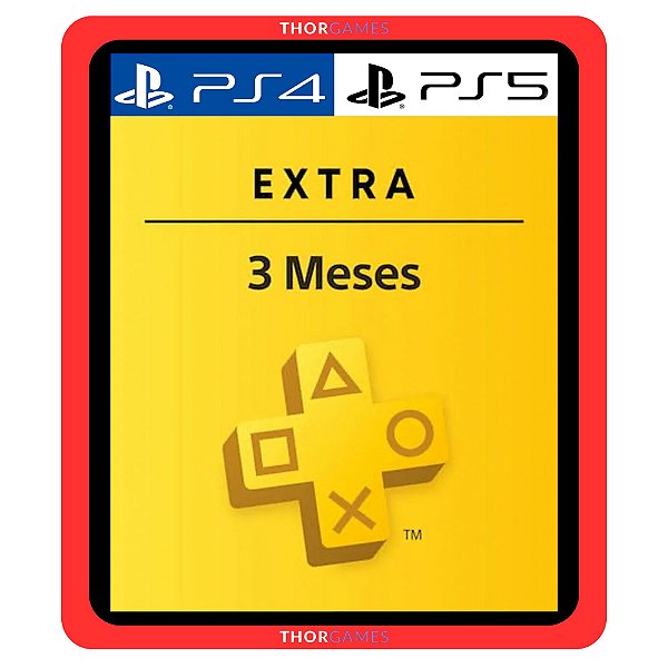 PlayStation Plus Extra 3 meses PS4/PS5 - Mídia Digital