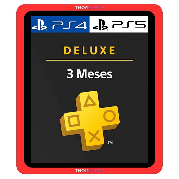 PlayStation Plus Deluxe 3 meses PS4/PS5 - Mídia Digital