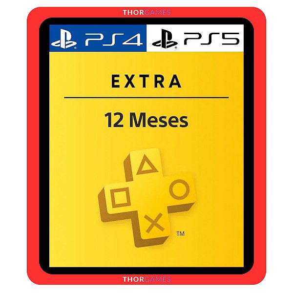 PlayStation Plus Extra 12 meses PS4/PS5 - Mídia Digital