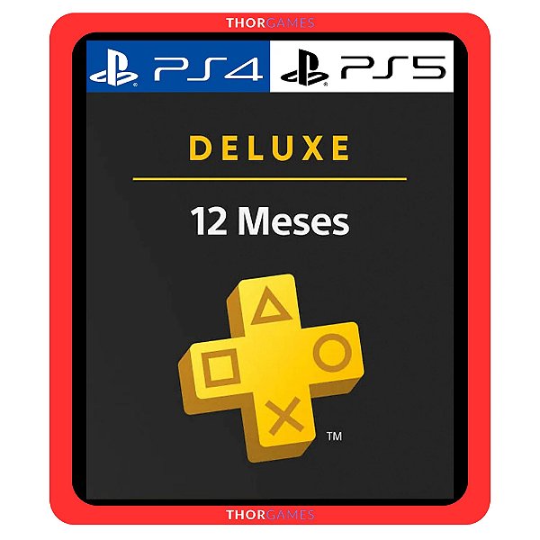 PlayStation Plus Deluxe 12 meses PS4/PS5 - Mídia Digital