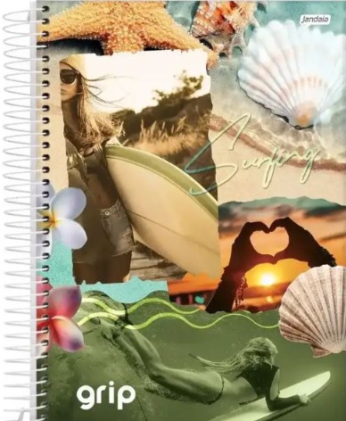 Caderno Universitário Capa Dura 10 Matérias 160 Folhas Grip