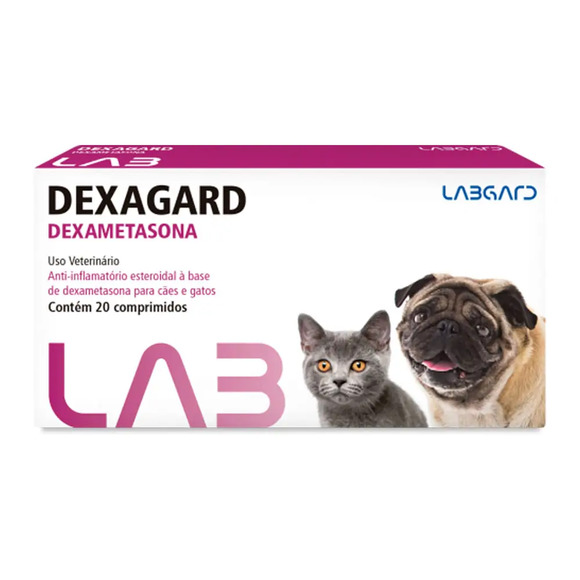 Antinflamatório para Cães e Gatos Dexagard 20 comprimidos