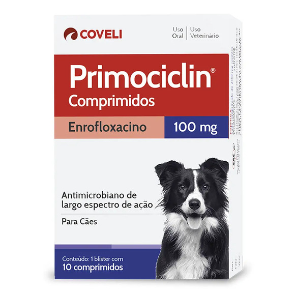 Antimicrobiano Primociclin 100mg Coveli 10 Comprimidos