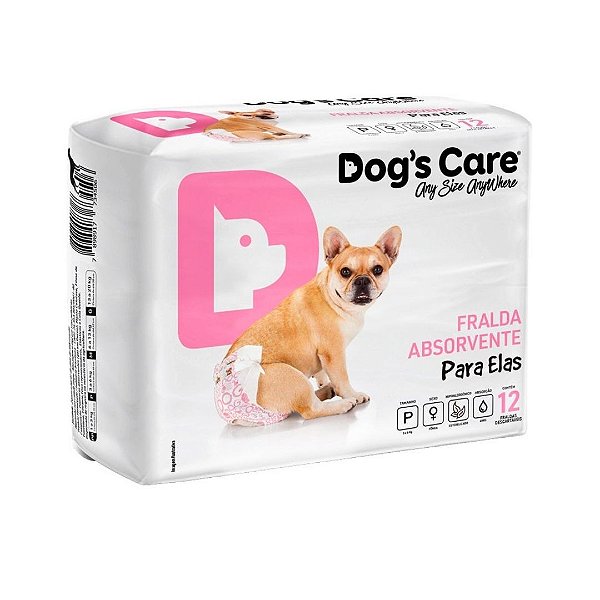 Fralda Higiênica Ecofralda Fêmea Dogs Care 12 unidades P