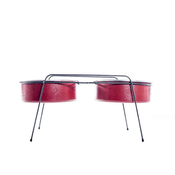 Comedouro Aramado Duplo NF Pet Vermelho 5 L