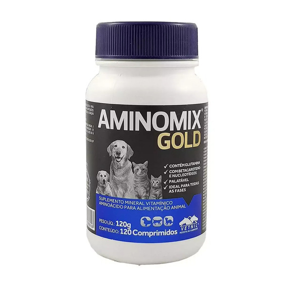 Aminomix Gold 120 Comprimidos Vetnil Único