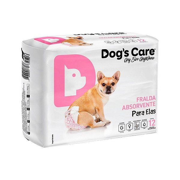 Fralda Higiênica Ecofralda Fêmea Dogs Care 12 unidades G