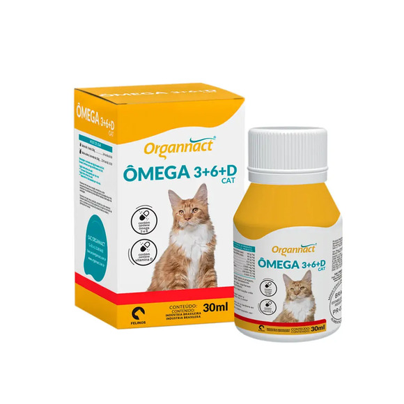 Organnact Ômega 3+6+D Cat 30 ml