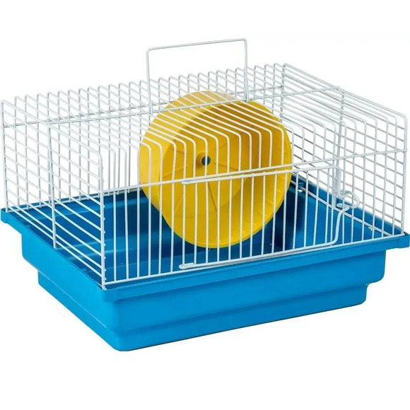 Gaiola para Transporte de Hamster e Pequenos Roedores Completa Azul Único