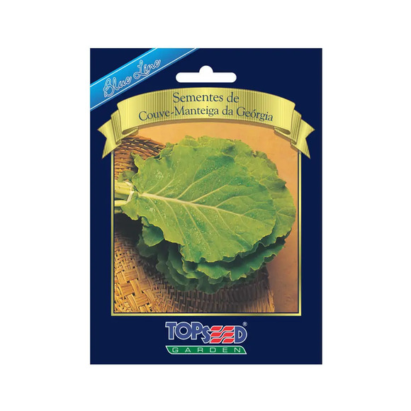 Sementes de Couve Manteiga da Geórgia Blue Line Topseed Garden Único
