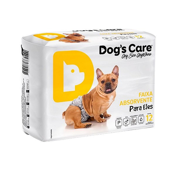 Fralda Higiênica Ecofralda Macho Dogs Care 12 unidades P