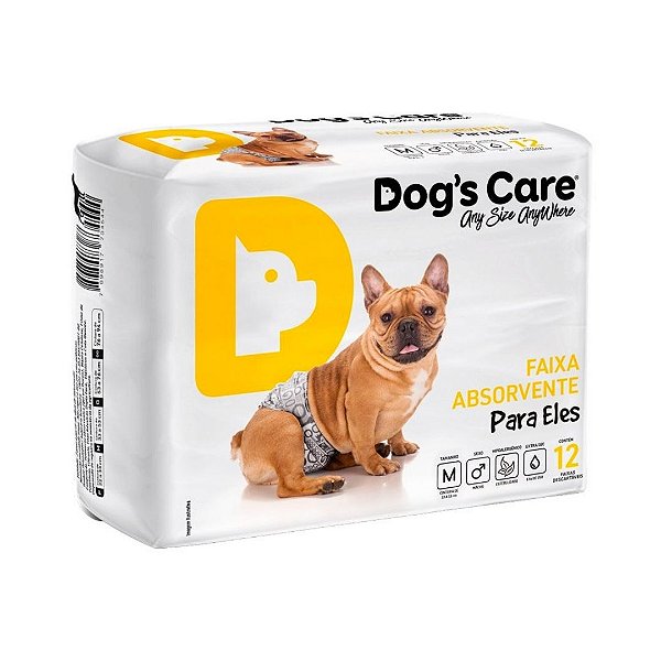 Fralda Higiênica Ecofralda Macho Dogs Care 12 unidades M