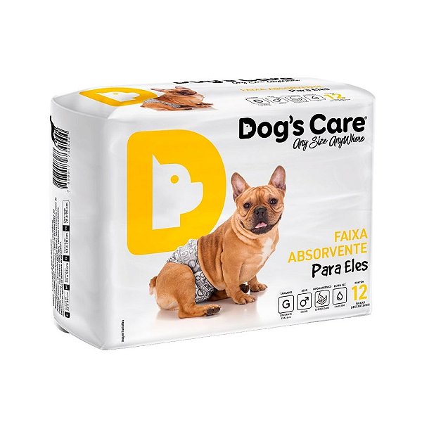 Fralda Higiênica Ecofralda Macho Dogs Care 12 unidades G