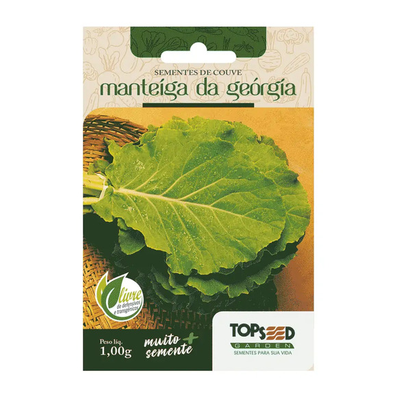 Sementes de Couve Manteiga da Georgia Tradicional Topseed Garden Único