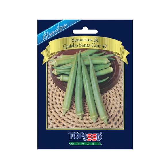 Sementes de Quiabo Santa Cruz 47 Blue Line Topseed Garden Único