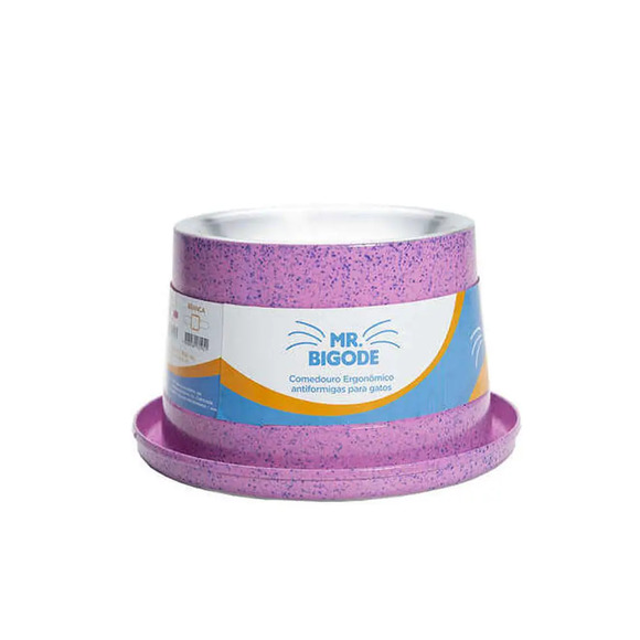 Comedouro Antiformiga para Gatos Mr. Bigode NF Pet Rosa 250ml