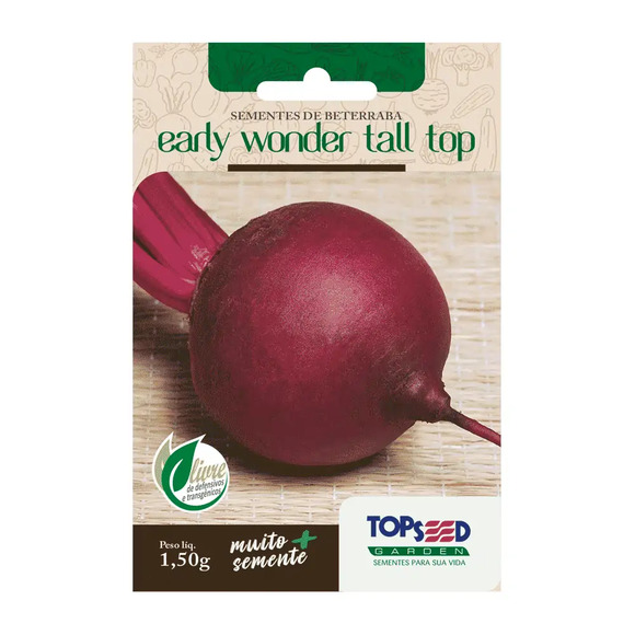 Sementes de Beterraba Early Wonder Tall Top Tradicional Topseed Garden Único