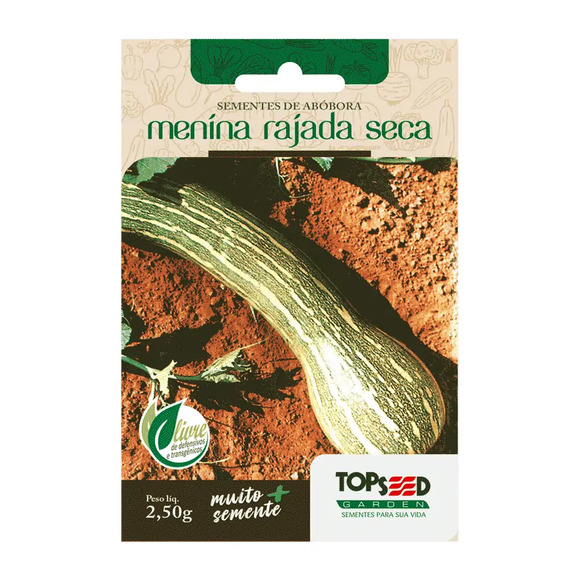 Sementes de Abóbora Menina Rajada Tradicional Topseed Garden Único