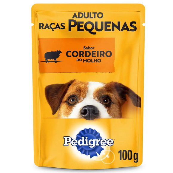 Ração Úmida Pedigree Sachê Cães Adultos Raças Pequenas Cordeiro ao Molho 100 g