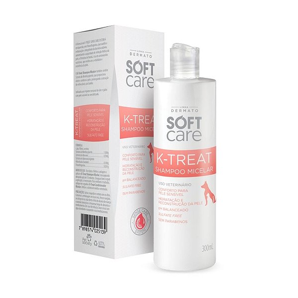 Shampoo Micelar para Pele Alérgica K-Treat Soft Care 300 ml