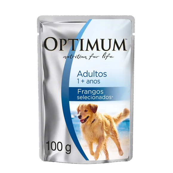 Ração Úmida Optimum Sachê Cães Adultos Frango 100 g