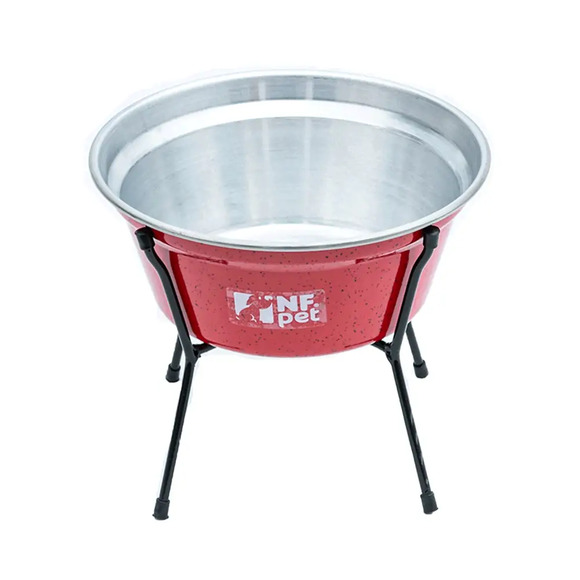 Comedouro Aramado Simples NF Pet Vermelho 1,5 L