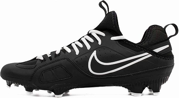 Chuteira de Futebol Americano Nike Huarache 9 Varsity Preta e Branca