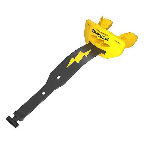 Protetor Bucal para Futebol Americano Shock Doctor Thunder Bolt Amarelo e Preto
