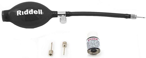 Bomba Para Inflar almofadas de capacetes + Lubrificante + agulhas extras