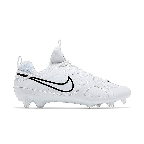 Chuteira de Futebol Americano Nike Huarache 9 Varsity Branca e Preta