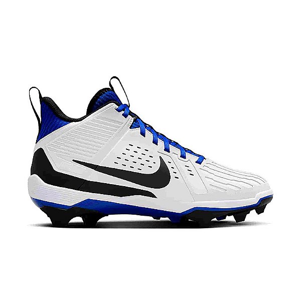 Chuteira de Futebol americano Nike Alpha Menace 4 Strong Branca e Azul