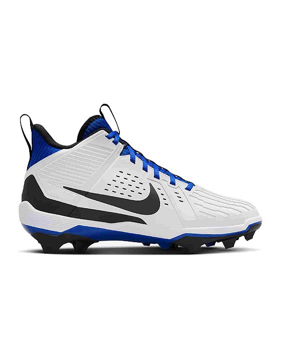 Chuteira de Futebol americano Nike Alpha Menace 4 Strong Branca e Azul