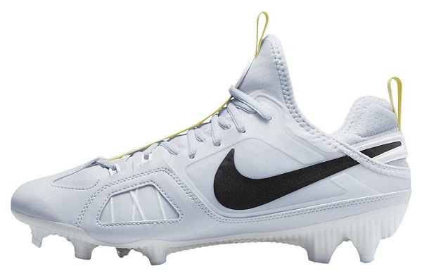 Chuteira de Futebol Americano Nike Huarache 9 Varsity Cinza Claro e Preta