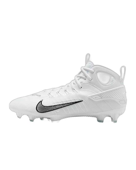 Chuteira de Futebol Americano Nike Huarache 9 Elite Branca e Preta