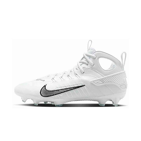 Chuteira de Futebol Americano Nike Huarache 9 Elite Branca e Preta