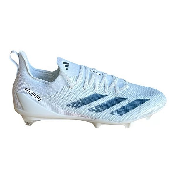 Chuteira de Futebol Americano Adidas Adizero Electric Branca e Azul