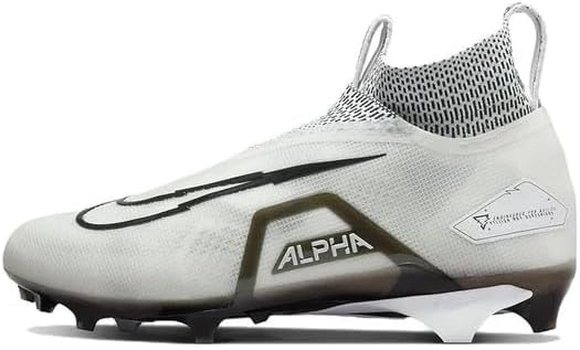 Chuteira de Futebol Americano Nike Alpha Menace 3 Elite Branca e Preta