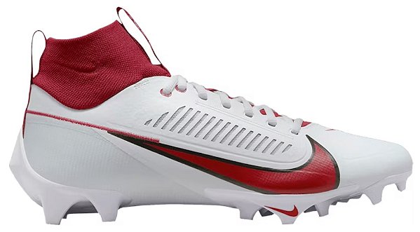 Chuteira De Futebol Americano Nike Vapor Edge Pro 360 2 Branca e Vermelha