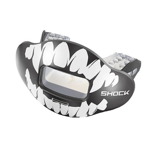 Protetor Bucal Para Futebol Americano Shock Doctor Max AirFlow Fang Branco