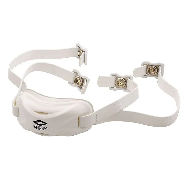 Protetor de Queixo Hard Cup Shock Doctor Branco - Serve em diversos capacetes