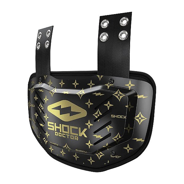 Protetor de Costas Back Plate Shock Doctor ShowTime Preto e Dourado