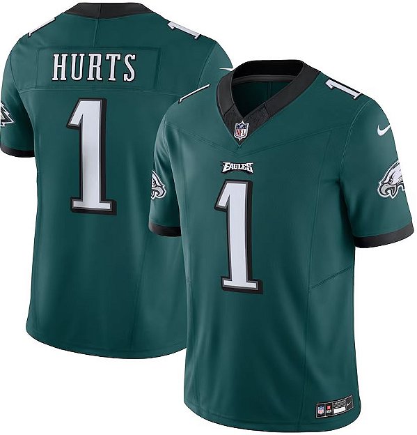 Camisa NFL Philadelphia Eagles - Hurts - Verde Escura - Vapor F.U.S.E. Limited - Masculina Adulto e Infantil