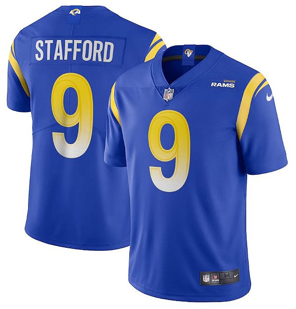 Camisa NFL Los Angeles Rams - Stafford - Azul - Vapor Limited - Masculina Adulto e Infantil