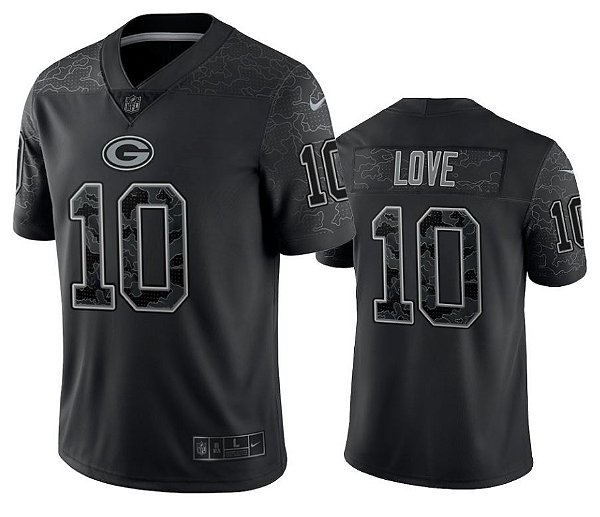 Camisa NFL Green Bay Packers - Love - Preta - Vapor Limited - Masculina Adulto e Infantil